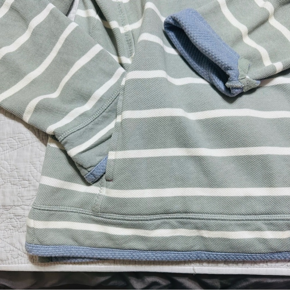 Fat Face The Airlie Women’s 1/4 Zip Pullover Eucalyptus Green Striped Top Sz.14 - Picture 6 of 13